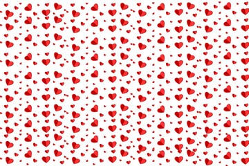 Romantic Red Hearts Pattern Valentine's Day Background Design