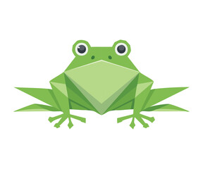 Cute Green Frog Minimalist Design Artwork