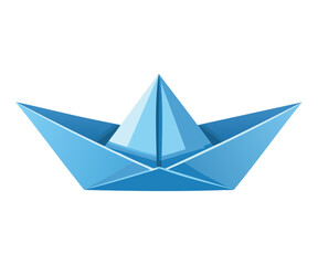 Light Blue Paper Boat on Rippling Water