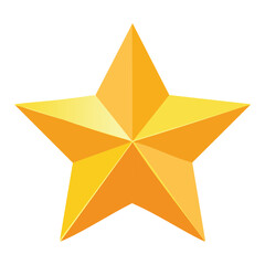 Shiny Yellow Star Geometric Polygon Shape
