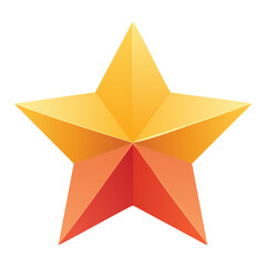 Bright Yellow Star Geometric Origami Shape