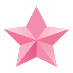 Obraz premium Light Pink Star Geometric Polygon Design