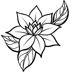 vector black and white flower