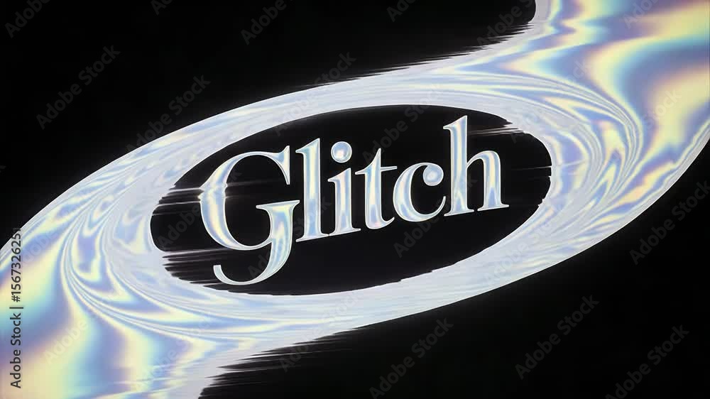 Poster glitch effect: a mesmerizing digital artwork showcasing the word 