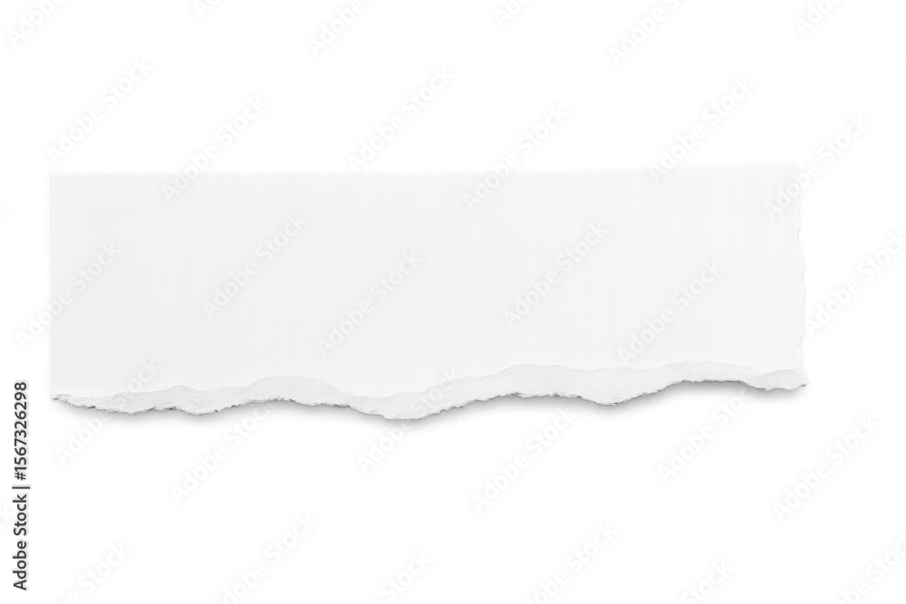 Aufkleber horizontal white ripped paper strip featuring jagged edges, creating empty space for graphic layout 