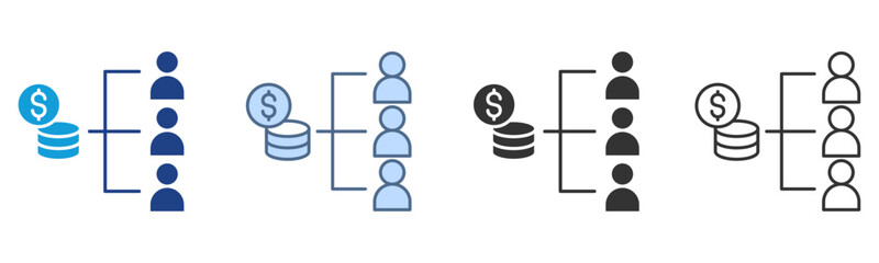 Allocation Icon Set Multiple Style Collection