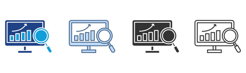 Monitoring Icon Set Multiple Style Collection