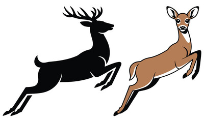 deer silhouette vector