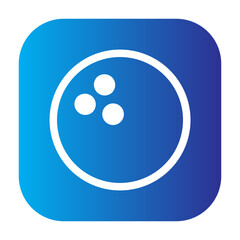 Bowling ball icon used in the sport of bowling.