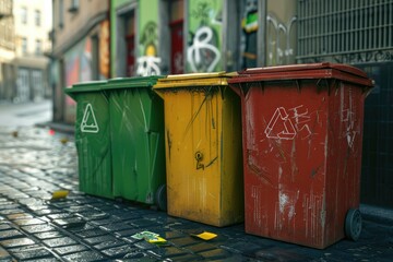 Pixel Perfect Picture of Trash Containers for Selective Rycyclable Collection