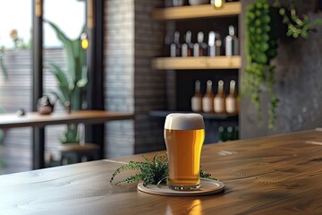 Drink Holder Mockup Blank Design Coaster Template with Empty Plate for Beer