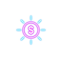 Neon Money Icon Illustration