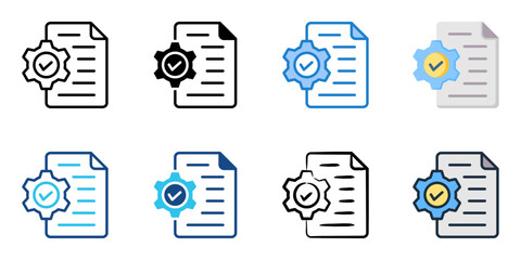 Standardized icon set multiple style collection 
