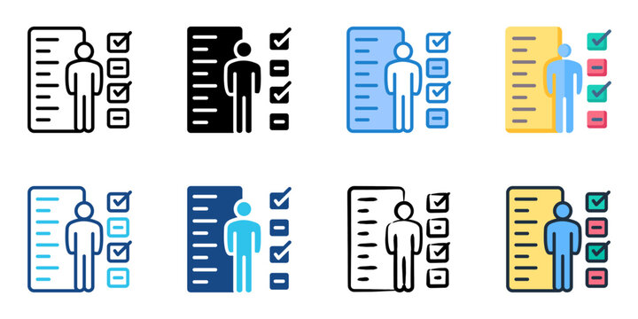 Criterion referenced icon set multiple style collection 
