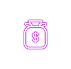 Neon Money Icon Illustration