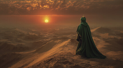 Zuljanah Standing Alone in Desert - Tribute to Imam Hussain’s Martyrdom
