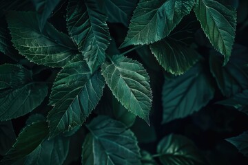 Vibrant Color Image of Texture of a Stunning Green Leaf Background with Copy Space Image