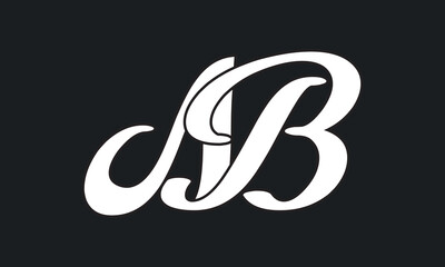 Obraz premium Letter NB or BN Top monogram logo design.