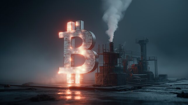 Cryptocurrency Mining Rig Abstract