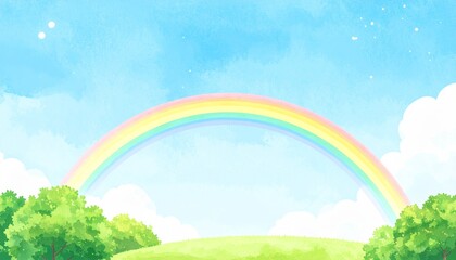 Illustration d'un grand arc-en-ciel