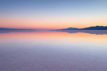 Obraz premium Serene Salt Flat Reflection at Sunrise