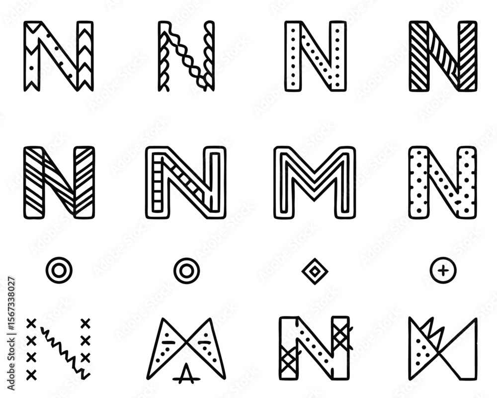 Poster elegant monogram design featuring the letters n and m crafted with a sophisticated palette of black 