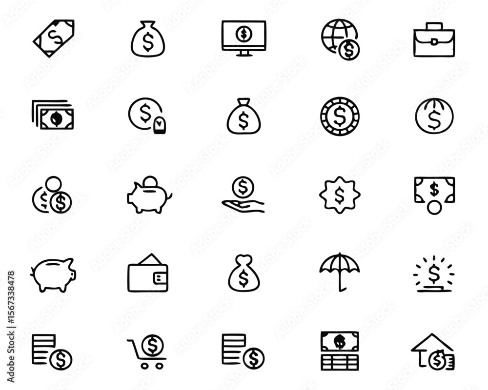 Poster comprehensive collection of finely detailed graphical elements representing various aspects of perso