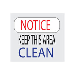 warning signs to maintain cleanliness vector illustration reminding people to maintain the cleanliness of the surrounding environment to stay healthy