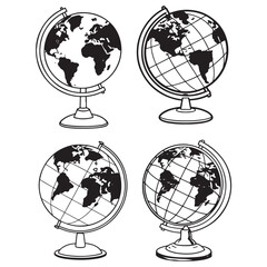 Earth globe vector design, World map vector illustration