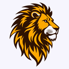 Lion head minimalist logo design