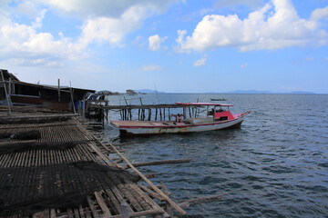 Traditional fishing village. in Sabah, Malaysia.