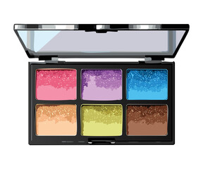 Bright Eyeshadow Palette with Light Colorful Shades