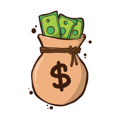 Money Bag Vector Illustration Isolated
