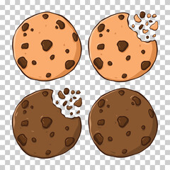 cookies set vector illustration isolated