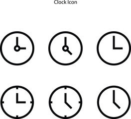 Set of clocks. Time icon collection.