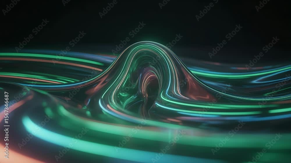 Aufkleber abstract fluidity: a mesmerizing display of abstract flowing shapes, evoking a sense of dynamic move