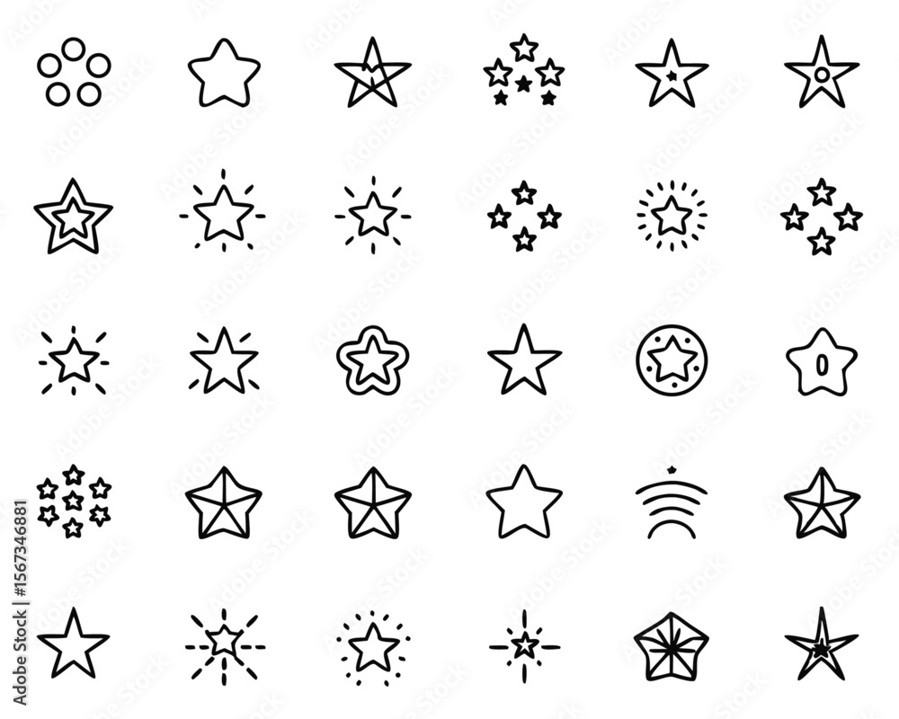 Poster collection of celestial body shapes featuring a delicate customizable outline suitable for graphic d