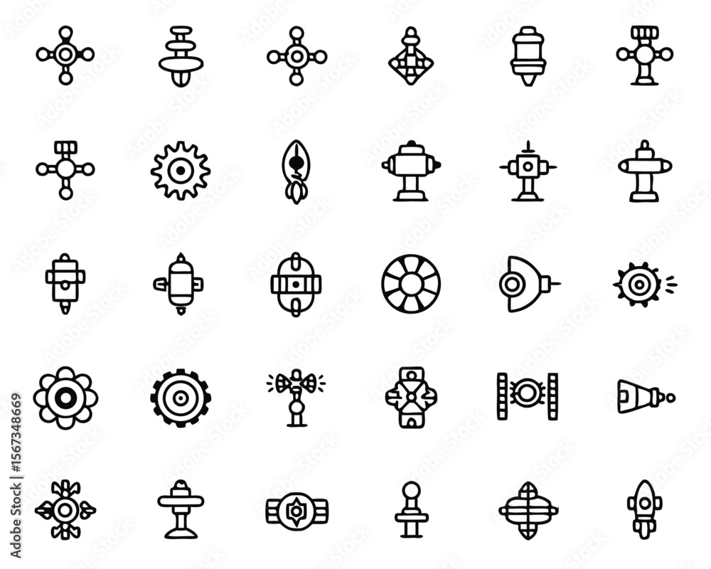Poster detailed line art showcasing intricate mechanical components with a dynamic turboshift effect render