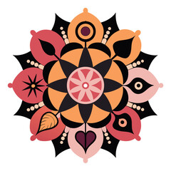 Hand-Drawn Mandala Grid with Global Influences for Concept Selection