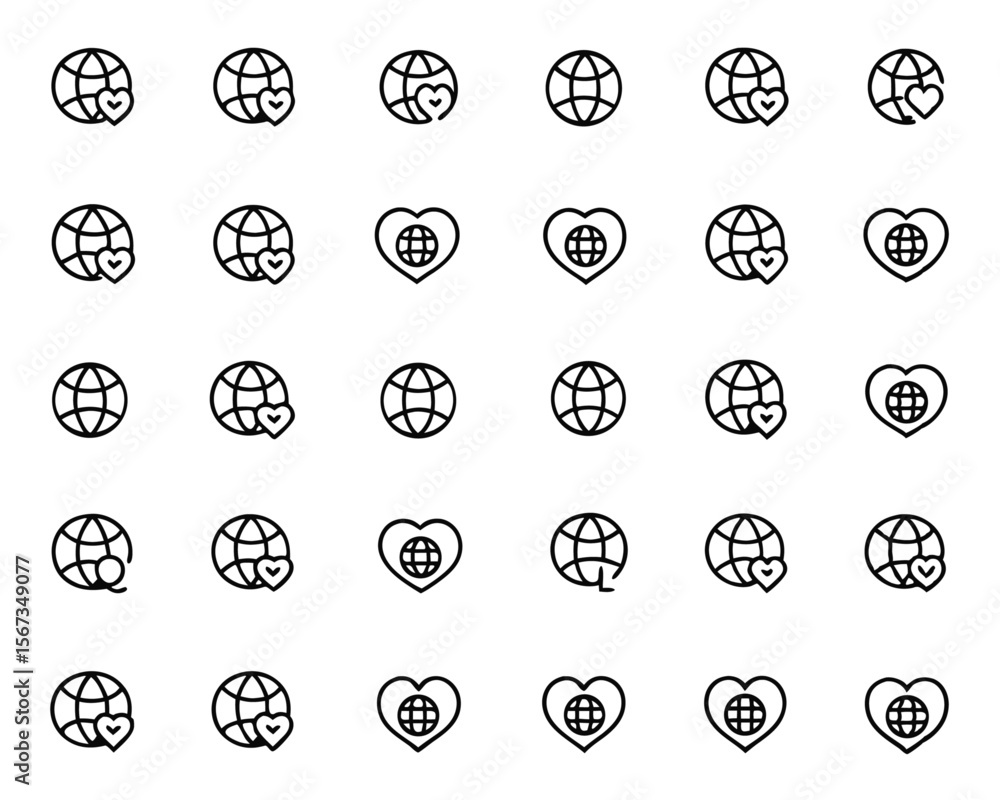 Poster global sphere representation collection showcasing our world in four distinct artistic styles perfec