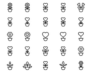 Charming botanical emblem featuring a heart shaped leaf presented in three distinct artistic interpretations suitable for diverse design applications and branding projects