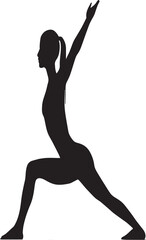 Fototapeta premium silhouette of a young woman exercise