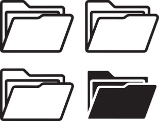 Vector folder icons:  multiple file organization set