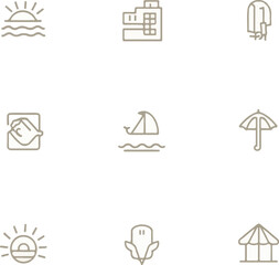 Fototapeta premium travel icons set vector