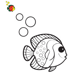 Obraz premium Coloring animal page for children.