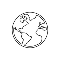 Globe icon vector. Earth sign symbol vector. Planet vector icon illustration isolated on white background