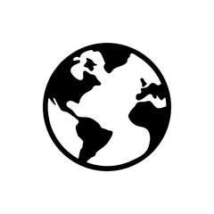 Globe icon vector. Earth sign symbol vector. Planet vector icon illustration isolated on white background