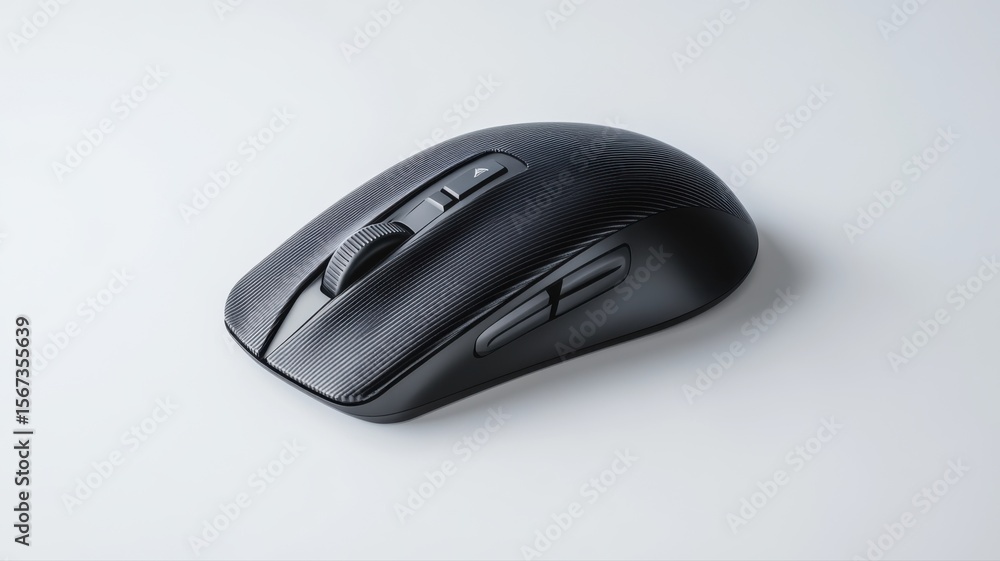 Aufkleber modern black computer mouse on white background mouse black modern computer mouse technology digital