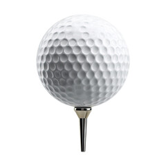 Golf Ball on Pin – Isolated Golf Ball on Pin on Transparent Background

