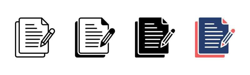 Agreement icon sheet multiple style collection